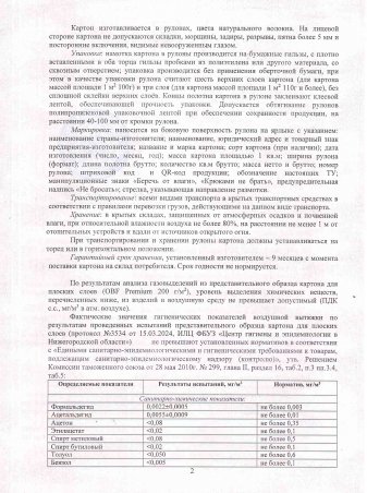 Картон. Экспертное заключение, стр. 2